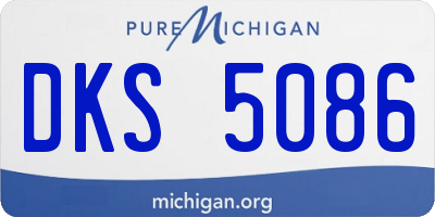 MI license plate DKS5086