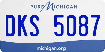 MI license plate DKS5087