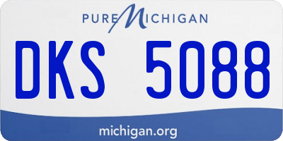 MI license plate DKS5088