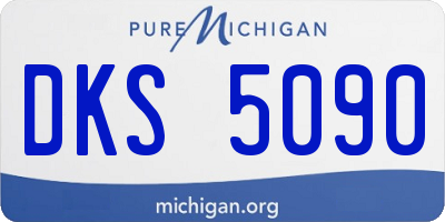 MI license plate DKS5090