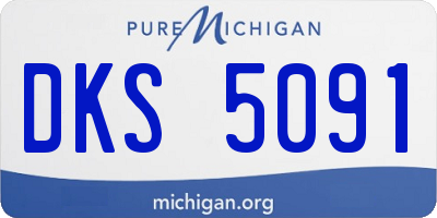 MI license plate DKS5091