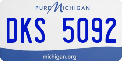 MI license plate DKS5092