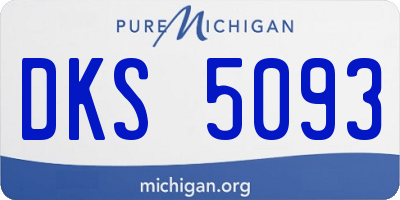 MI license plate DKS5093