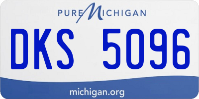 MI license plate DKS5096