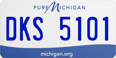 MI license plate DKS5101
