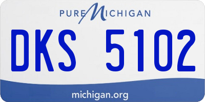 MI license plate DKS5102