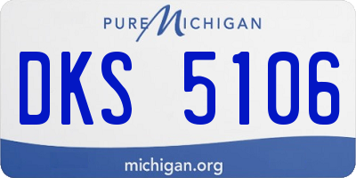 MI license plate DKS5106