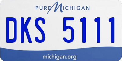 MI license plate DKS5111