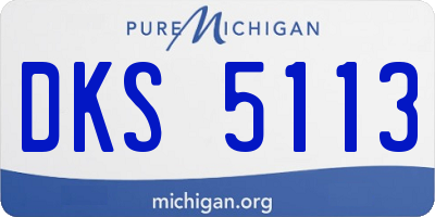 MI license plate DKS5113