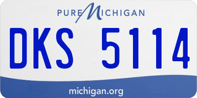 MI license plate DKS5114