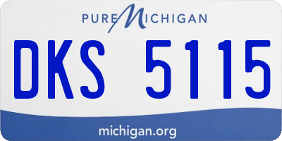 MI license plate DKS5115