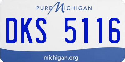 MI license plate DKS5116