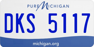 MI license plate DKS5117