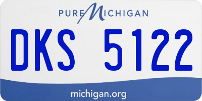 MI license plate DKS5122