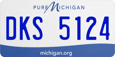 MI license plate DKS5124