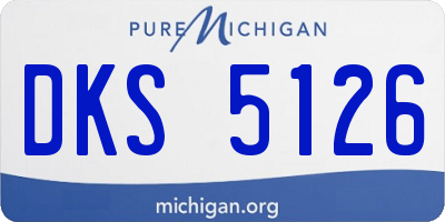 MI license plate DKS5126