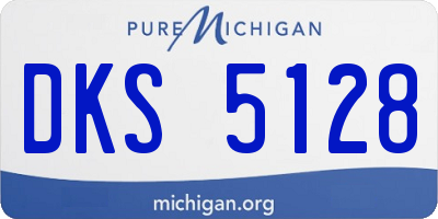 MI license plate DKS5128