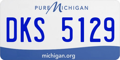MI license plate DKS5129