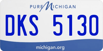 MI license plate DKS5130