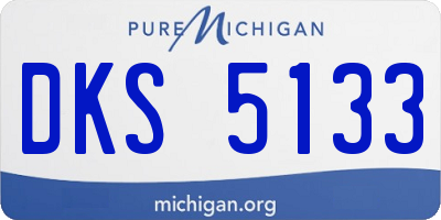 MI license plate DKS5133