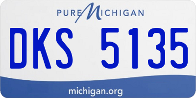 MI license plate DKS5135