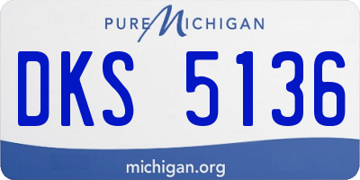 MI license plate DKS5136