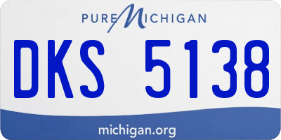 MI license plate DKS5138