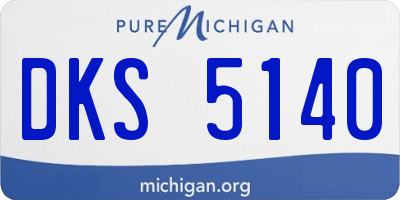 MI license plate DKS5140