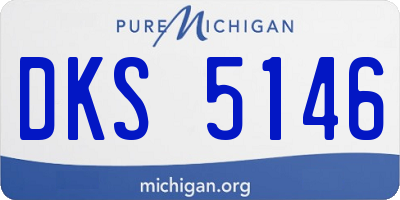 MI license plate DKS5146