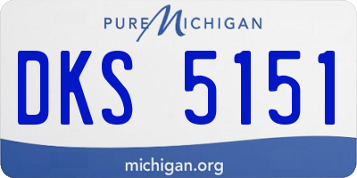MI license plate DKS5151