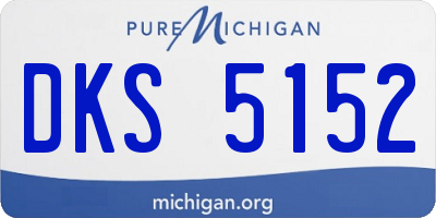 MI license plate DKS5152