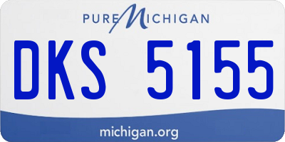 MI license plate DKS5155