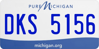 MI license plate DKS5156