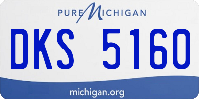 MI license plate DKS5160