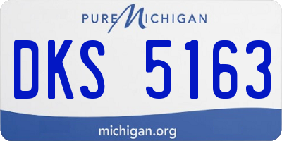MI license plate DKS5163