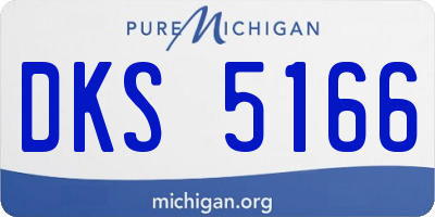 MI license plate DKS5166