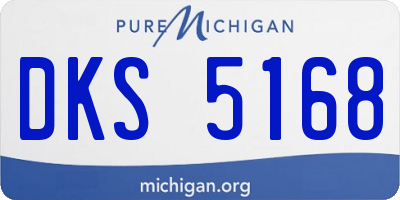 MI license plate DKS5168