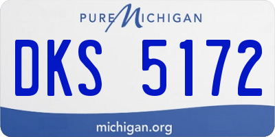 MI license plate DKS5172