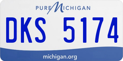 MI license plate DKS5174