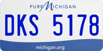MI license plate DKS5178