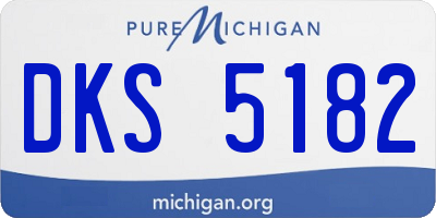 MI license plate DKS5182
