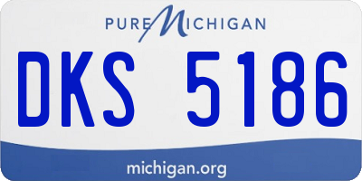 MI license plate DKS5186