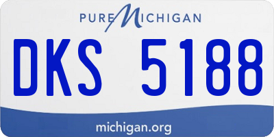 MI license plate DKS5188