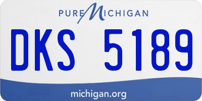 MI license plate DKS5189
