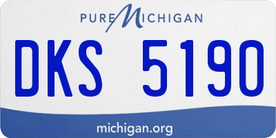 MI license plate DKS5190