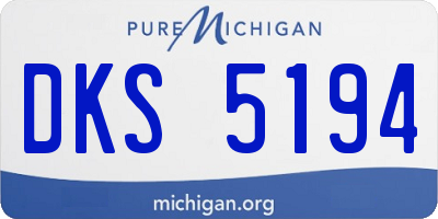 MI license plate DKS5194