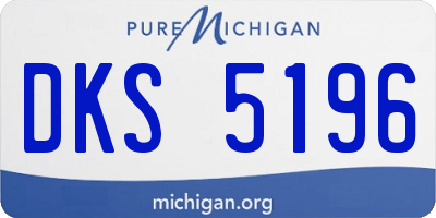 MI license plate DKS5196