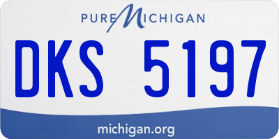 MI license plate DKS5197