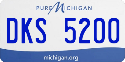 MI license plate DKS5200