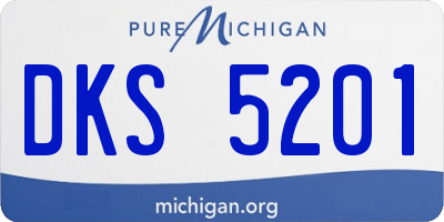 MI license plate DKS5201